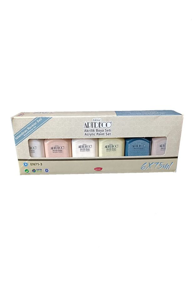 6x75ml Akrilik Boya İskandinav Renkleri Set - 1