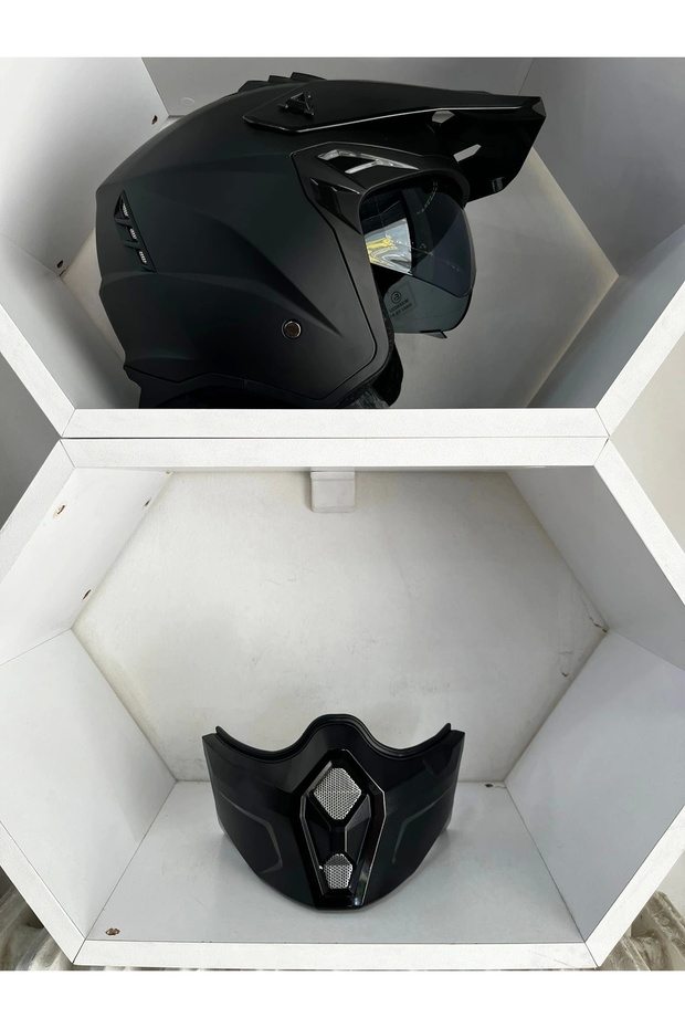 Kask X1-x Seul Çene Çıkan Mat Siyah - 4