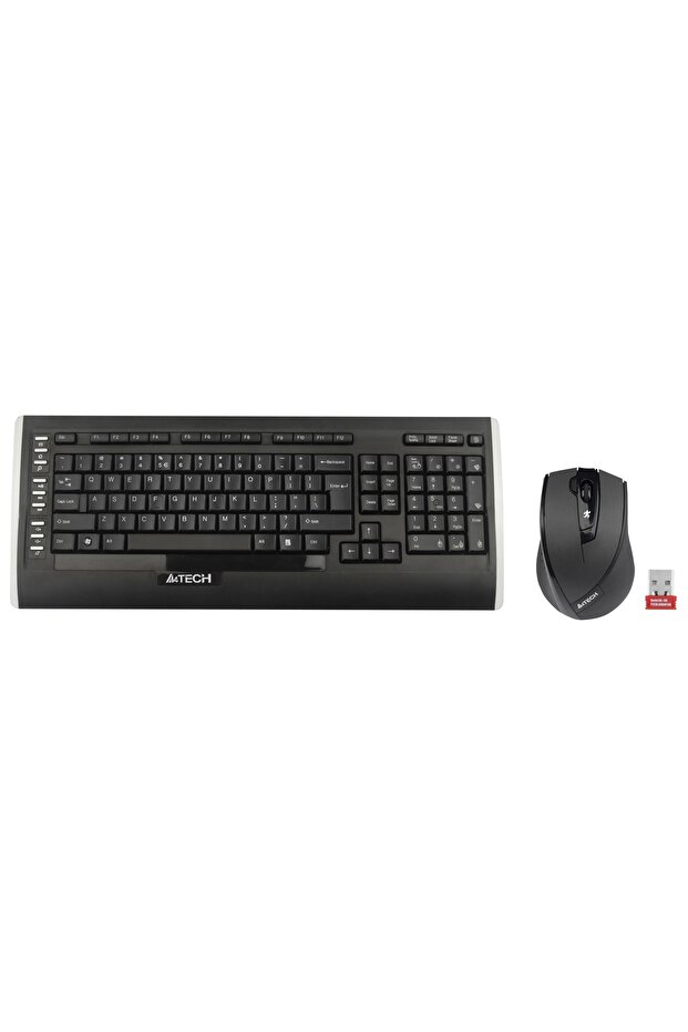 9300F Kablosuz Q Trk V-Track Mouse Siyah Multimedya Klavye - Mouse Set - 2