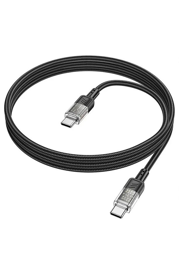 U129 Transparan Type-c To Type-c Data Ve Şarj Kablosu 1m - 3