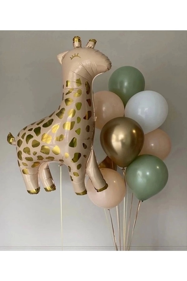 مجموعة بالونات منقوشة على شكل زرافة - 1