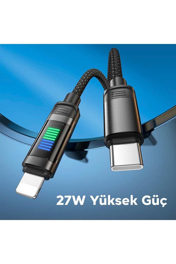 U126 Lantern 100w Type-c To Iphone Lightning Hızlı Data Ve Şarj Kablosu - 3