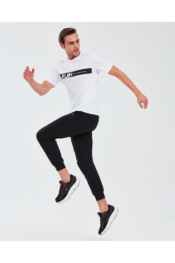 M Micro Collection Side Zipped Jogger Pant Erkek Siyah Eşofman Altı S211809-001 - 2