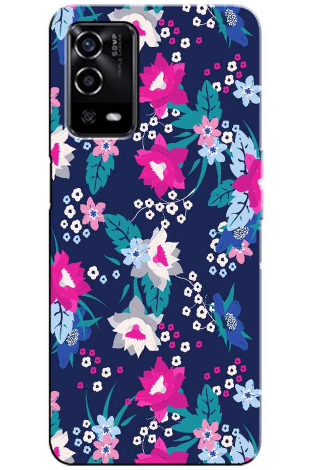 Oppo A55 Compatible Case Spring Flowers 3 Silicone Case (Printed)