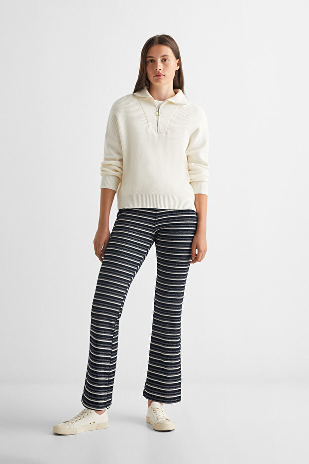 Striped print leggings - 1