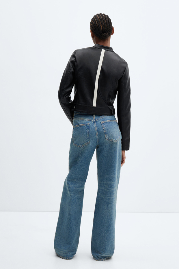 Faux-leather biker jacket - 11