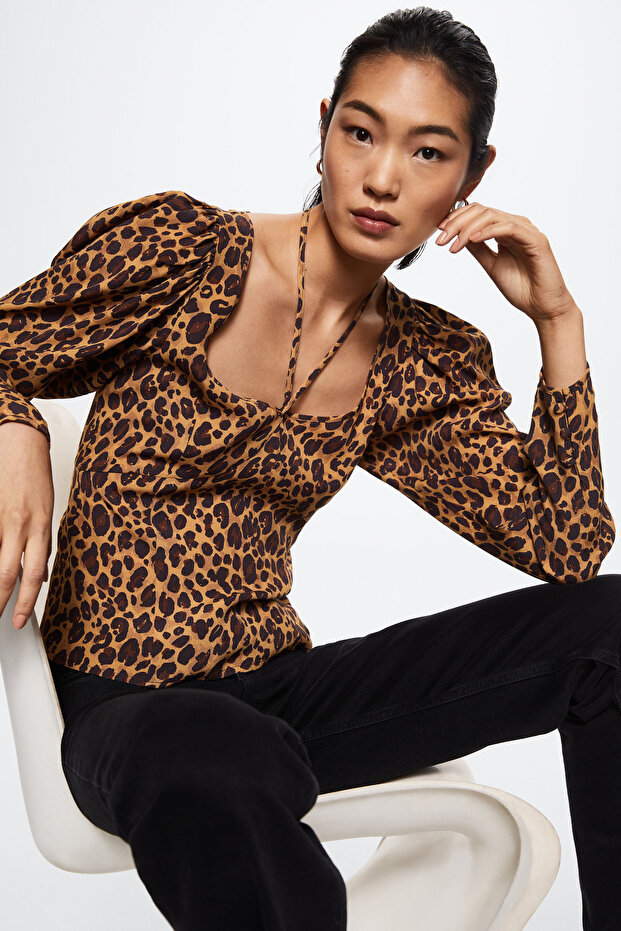 Animal print blouse - 5