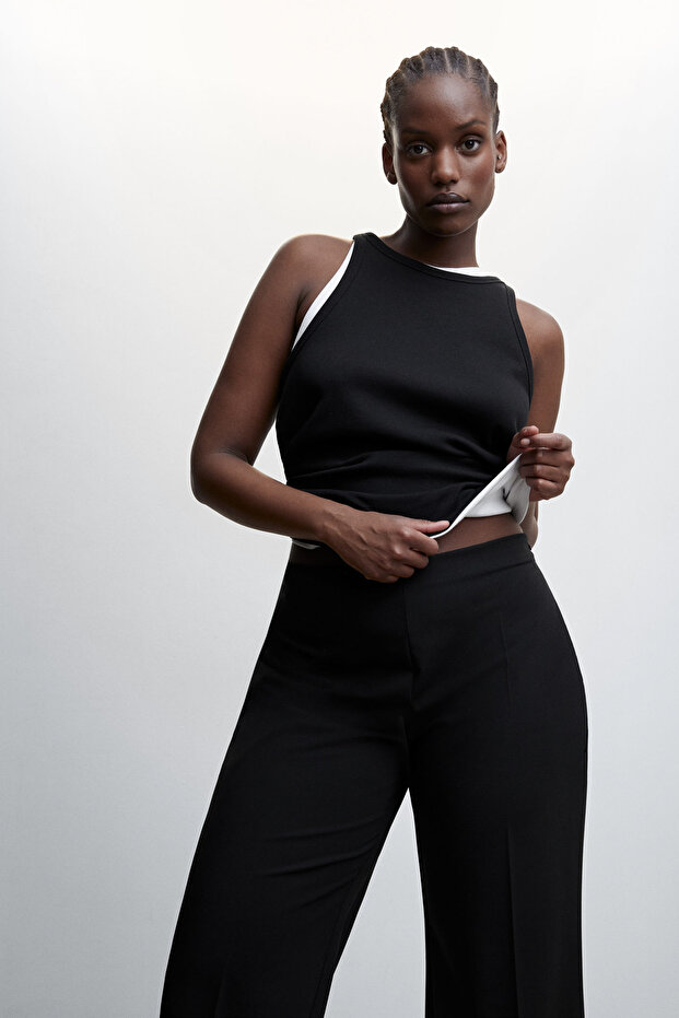 Straight culotte trousers - 9