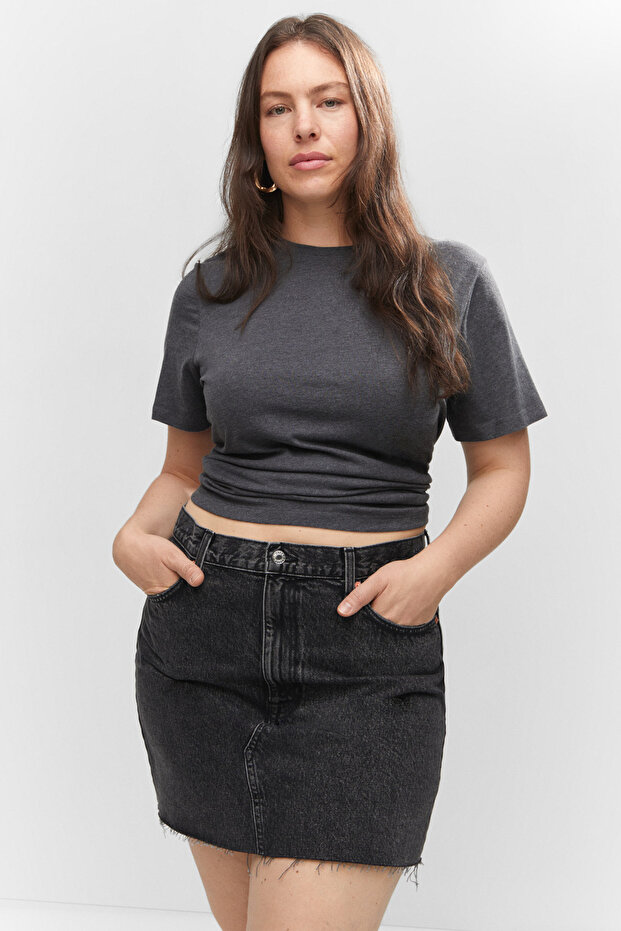 Mini-fustă din denim - 7