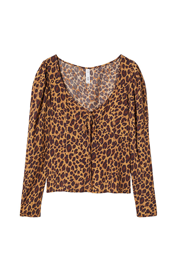 Animal print blouse - 4