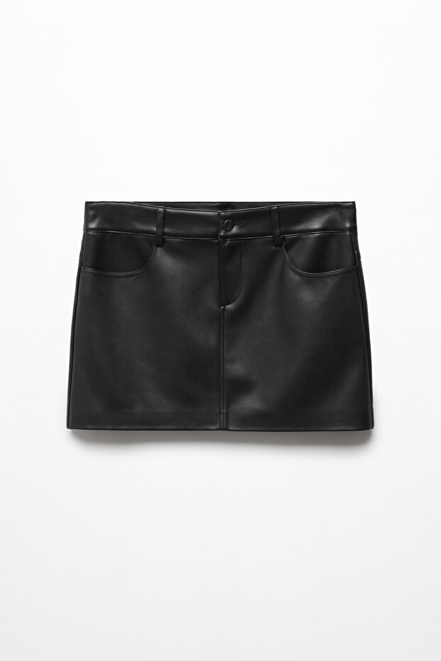 Leather-effect mini-skirt - 3