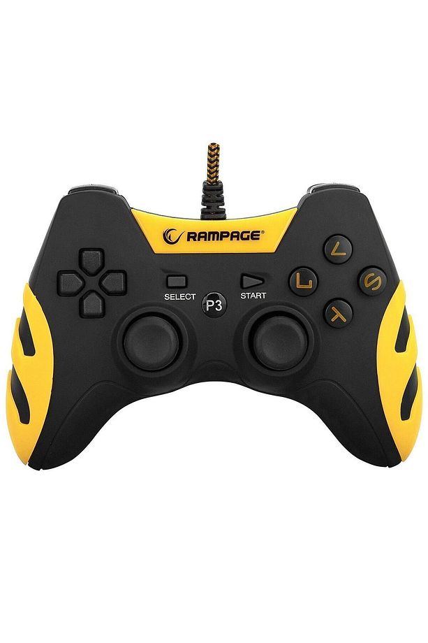 Rampage Sg-r218 Ps3/ Pc X Input Sarı Renk Usb 1.8m Hasır Kablolu Oyun Kolu Joypad - 1