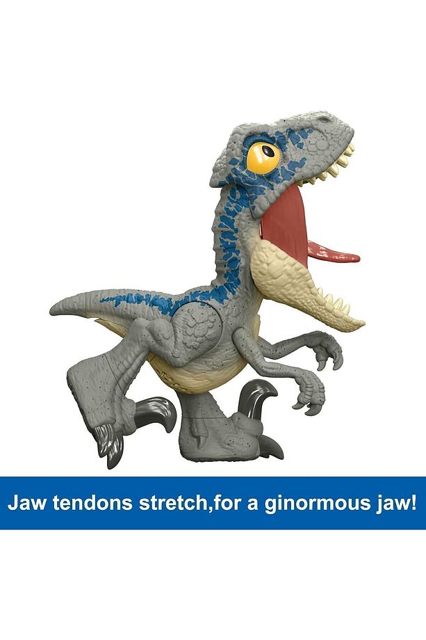 Mega Roar Blue Velociraptor Dinosaur Toy with Sound Jurassic World Sesli Dinozor - 3