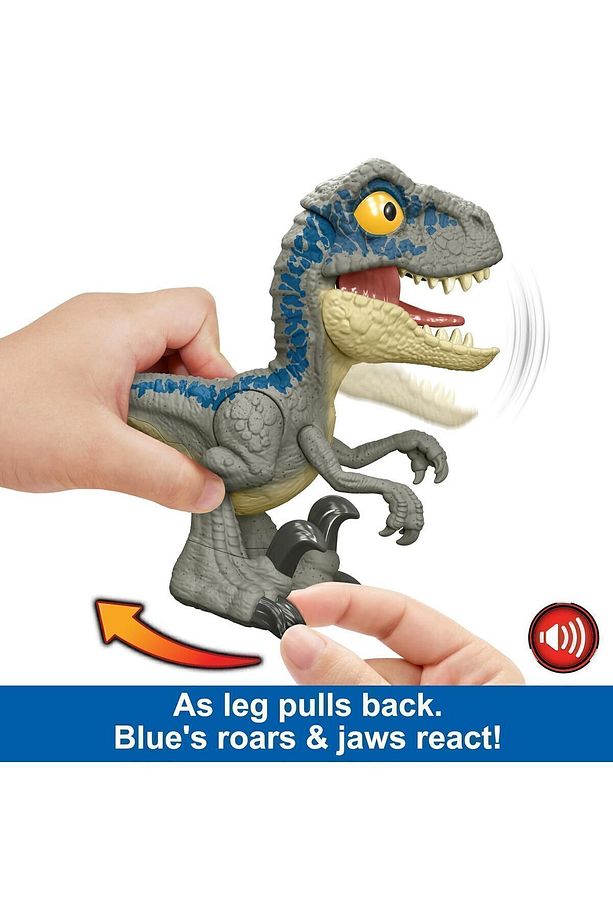 Mega Roar Blue Velociraptor Dinosaur Toy with Sound Jurassic World Sesli Dinozor - 4