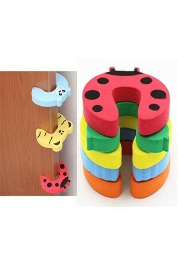 Bebek Çocuk Koruyucu Kapı Stoperi 4 Lü Set - 4