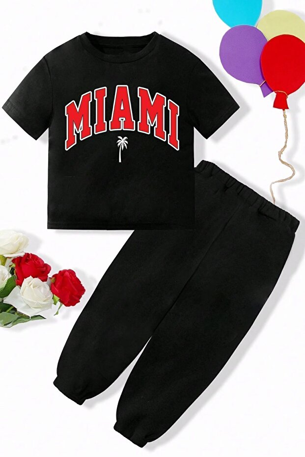 طقم بدلة رياضية للأطفال من Miami Bottom - Top