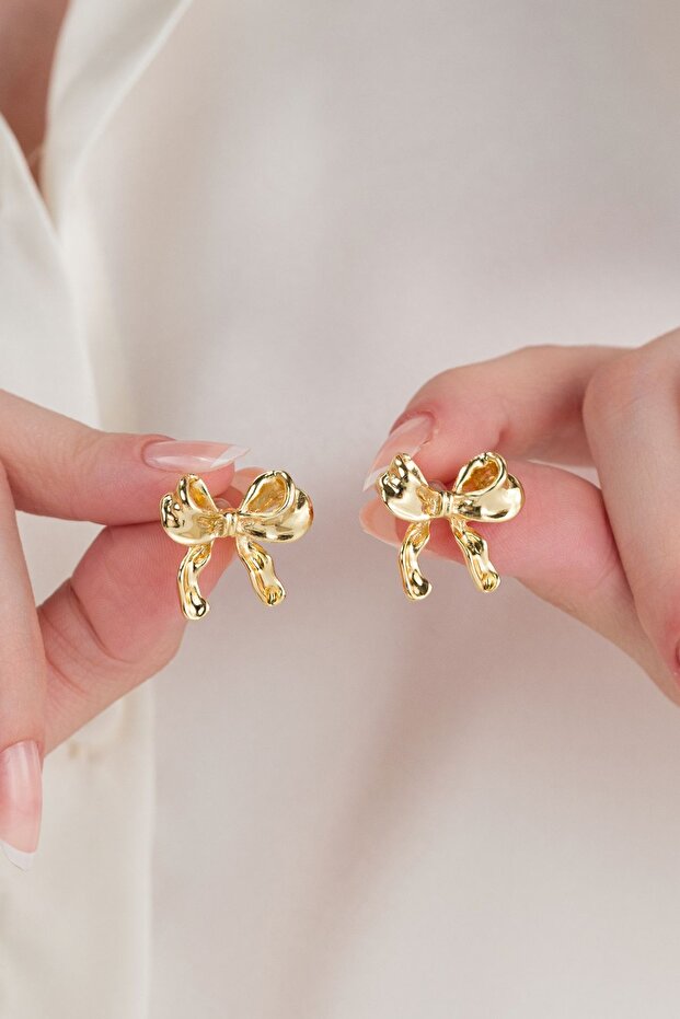 Small Dangle Bow Earrings - 8
