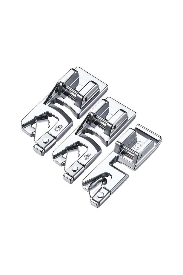 Aile Dikiş Makinası Kıvırma Ayak Seti - 2mm 4mm 6mm Ayak Tutucu Dahil - 1