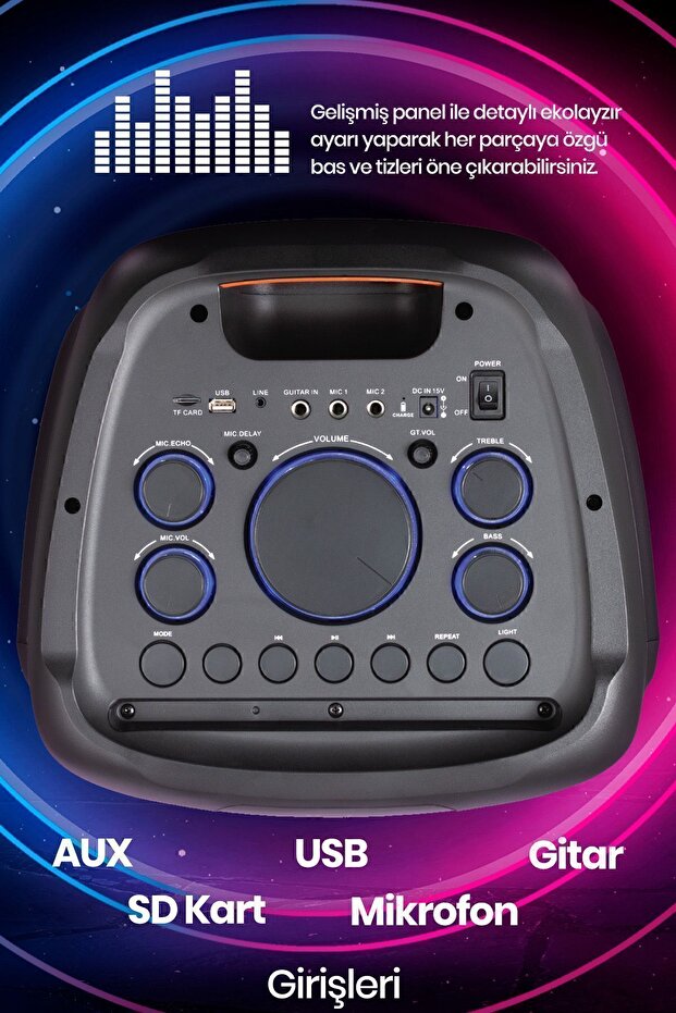 Neon X320 DJ BOX Bluetooth Hoparlör - 3