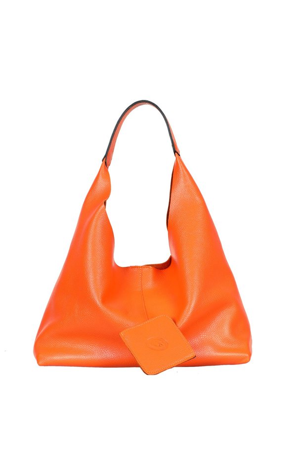 Casual Shoulder Bag - Genuine Leather