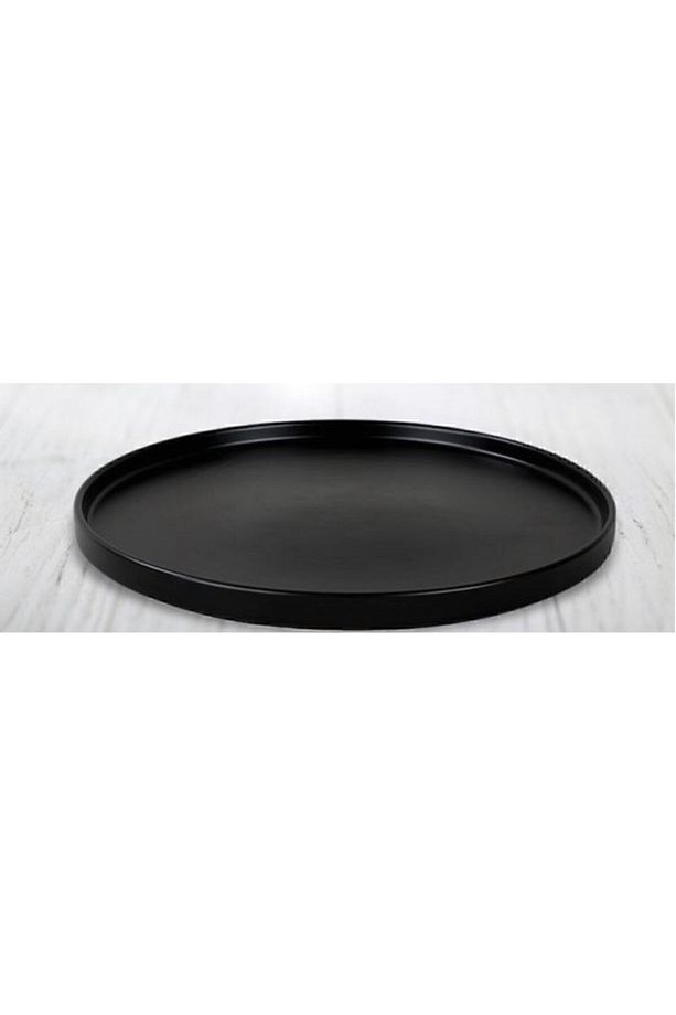 27 Cm Stackable Servis Tabağı Mat Siyah - 1