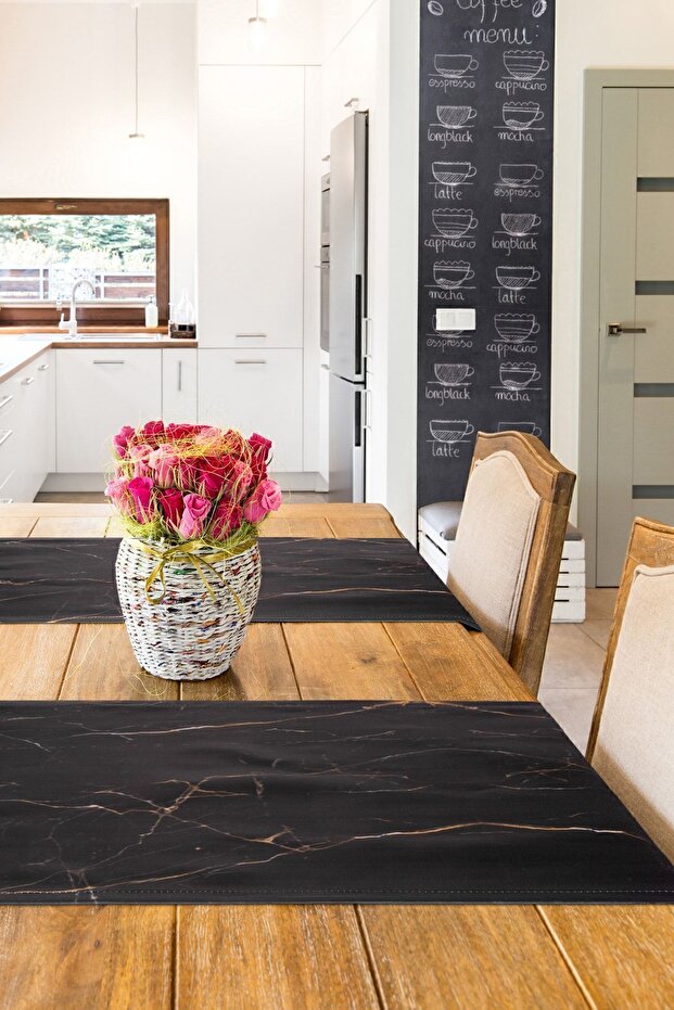 Marble Pattern Satin Runner - 2