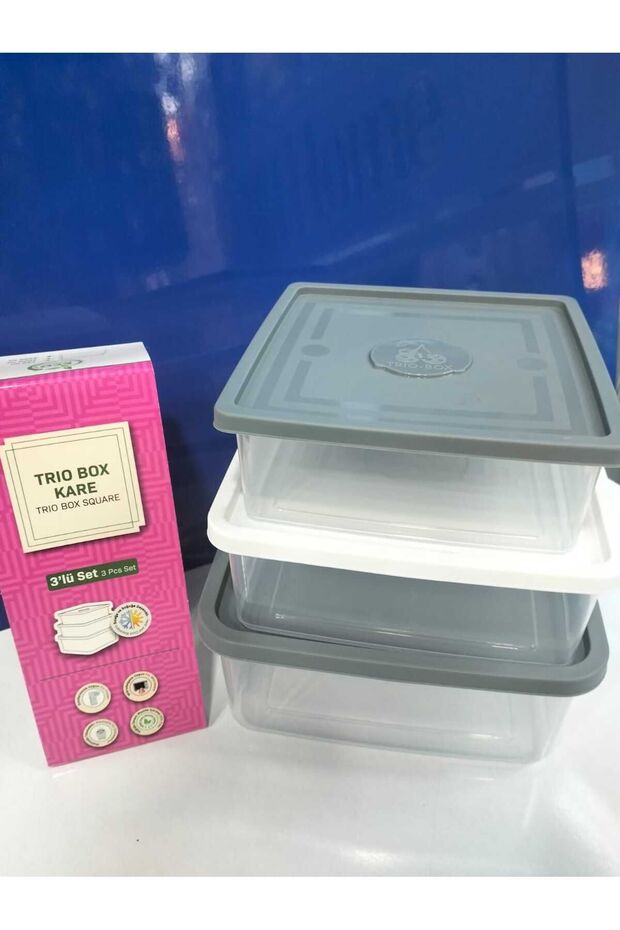 3-Piece Square Storage Set - Square Design Container