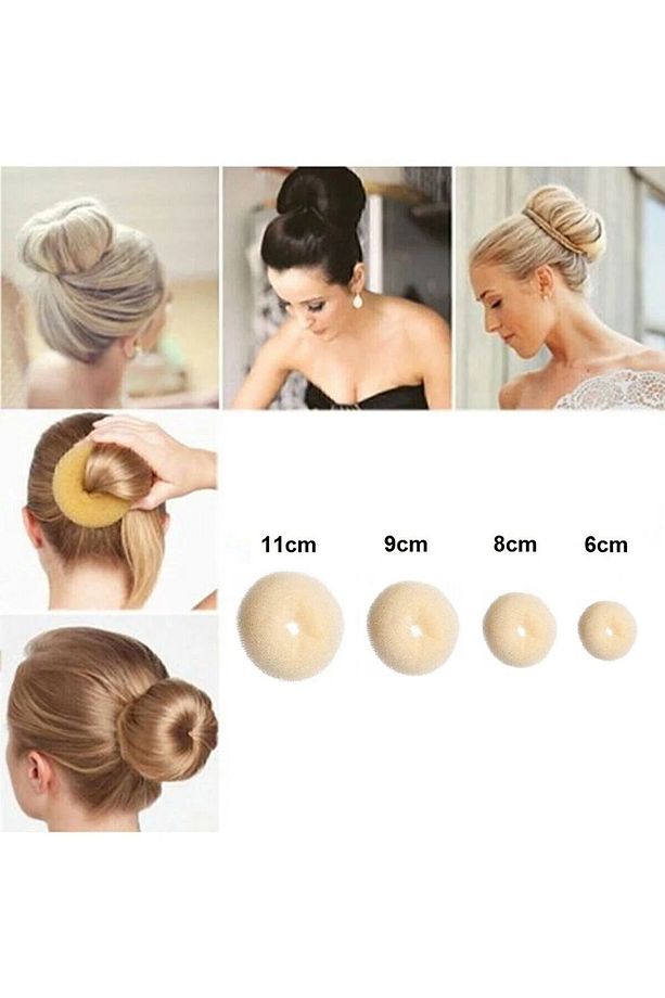 Sarı Sünger Topuz Toka Seti 4 Adet 6cm-8cm-9cm-11cm - 3