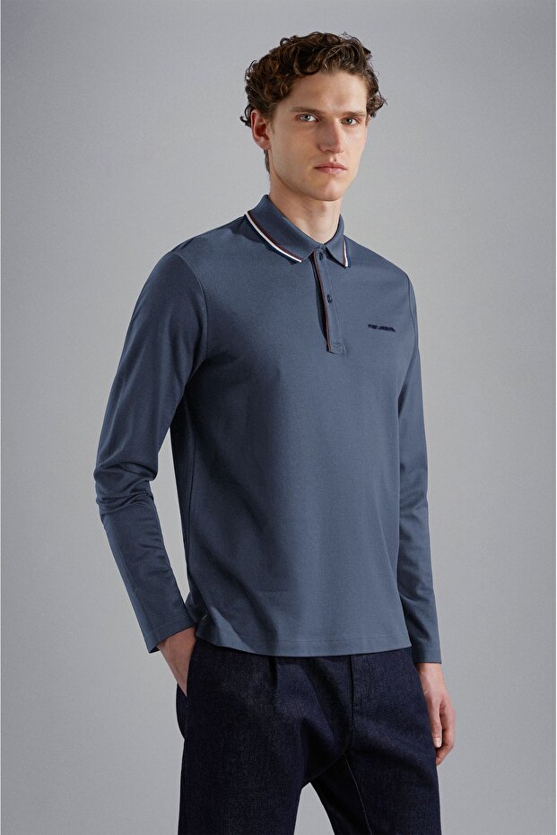 MEN'S KNITTED POLOSHIRT C.WCOTTON