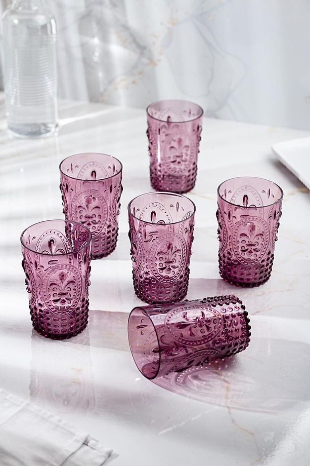 Akrilik Mürdüm Tekli Kısa Bardak & Su Meşrubat Kahve Yanı Bardağı 400 ml ( Cam Değildir ) - 4