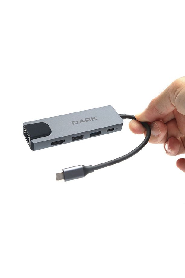 USB 3.1 Type-C to Ethernet / Hdmi / USB-C PD 65W Macbook Pro/Air & Notebook için Port Çoklayıcı Hub - 4