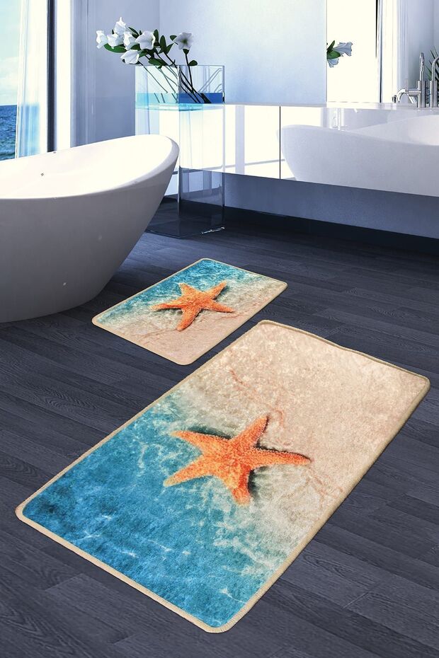Stella 2'li Set Banyo Halısı Klozet Takımı Djtbanyo - 1