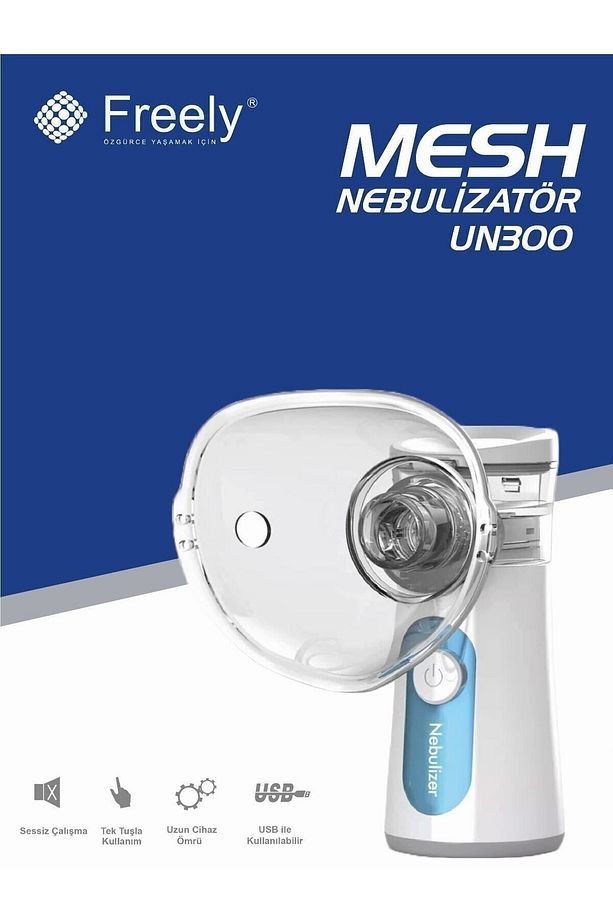 Un300 Taşınabilir Mesh Nebulizatör Yeni Şarj Edilebilir Güçlü Batarya - 8