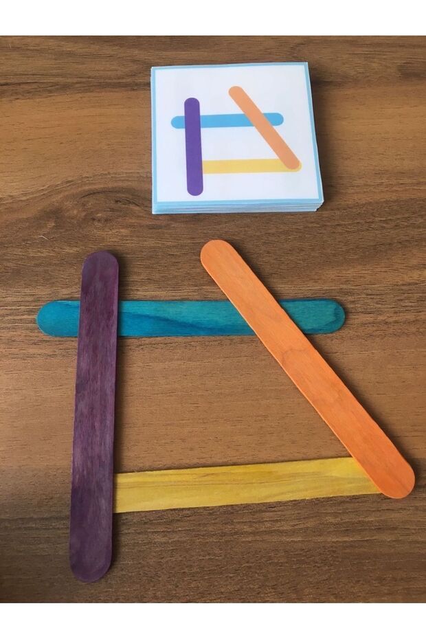 نحن نفعل الشكل مع العصي - 30 بطاقة / مرحلة ما قبل المدرسة / التدريب الخاص / الأنشطة - 2