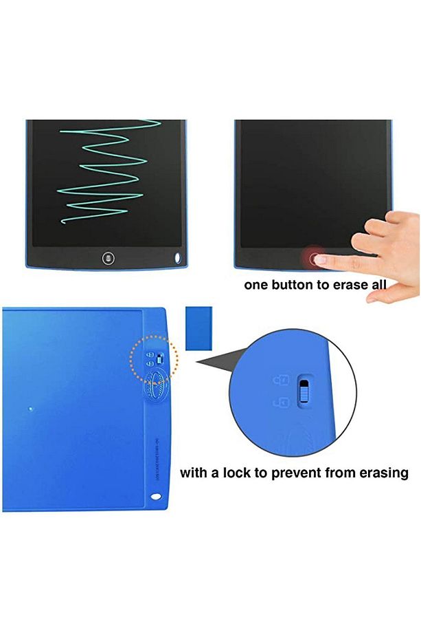 12 Inc Writing Lcd Grafik Dijital Kalemli Çizim Tableti Yazı Tahta Not Yazma Eğitim Tableti - 3