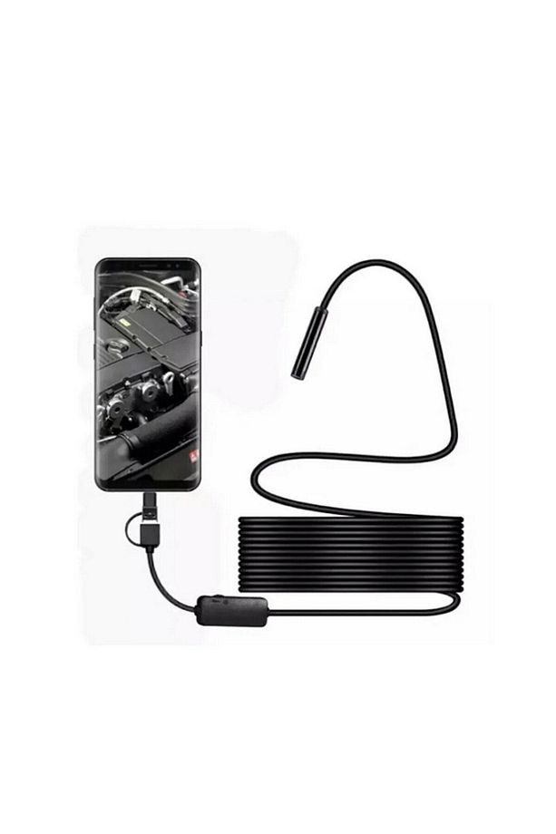 Endoskop Yılan Video Kamera Led'li 5 Metre 7 Mm Sert Kablo - 4