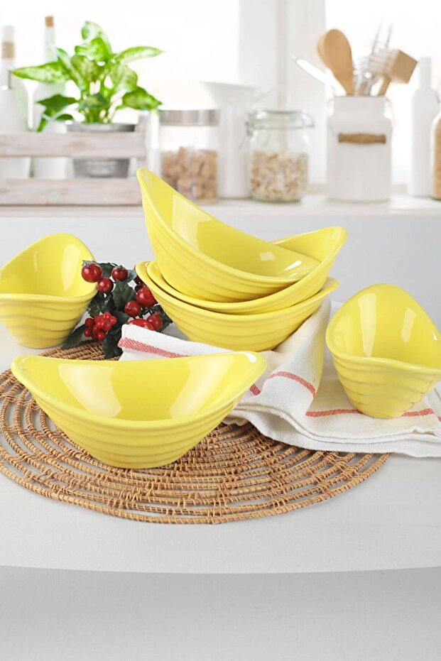 Yellow Gondola Snack Bowl / Sauce Bowl 16 Cm 6 Pieces