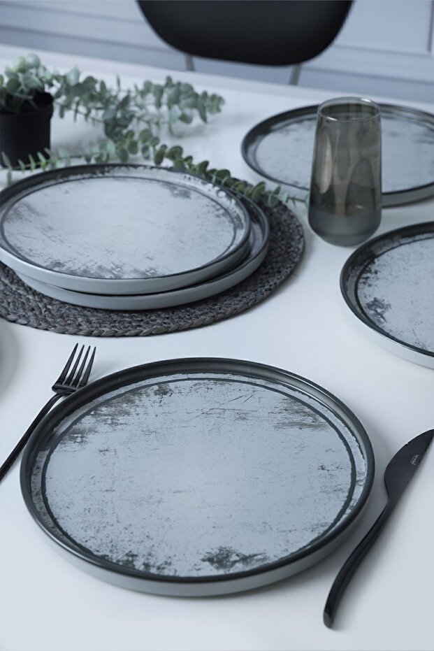 Vintage Mist Stackable Servis Tabağı 27 Cm 6 Adet 21778 - 1