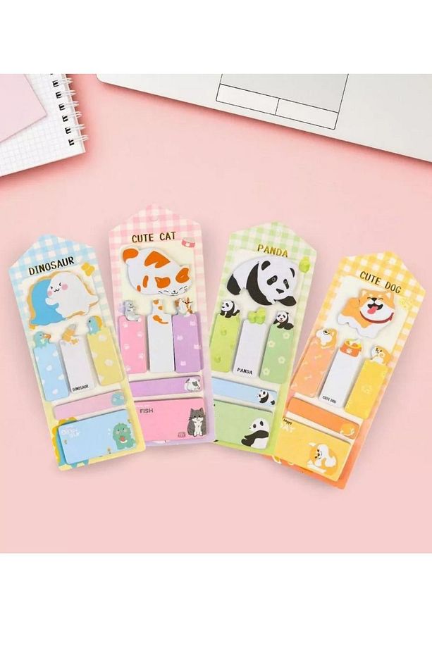 1 Adet Cute Animals Postit Not Kağıdı Ayraç Index Yapışkan Not Kağıdı Kitap Ayraç 120 Yaprak - 1