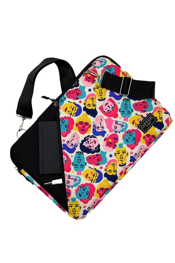 15.6'' Inç Insan Desen Unisex Su Geçirmez/askılı/laptop/macbook/notebook/kılıf/çanta. - 4