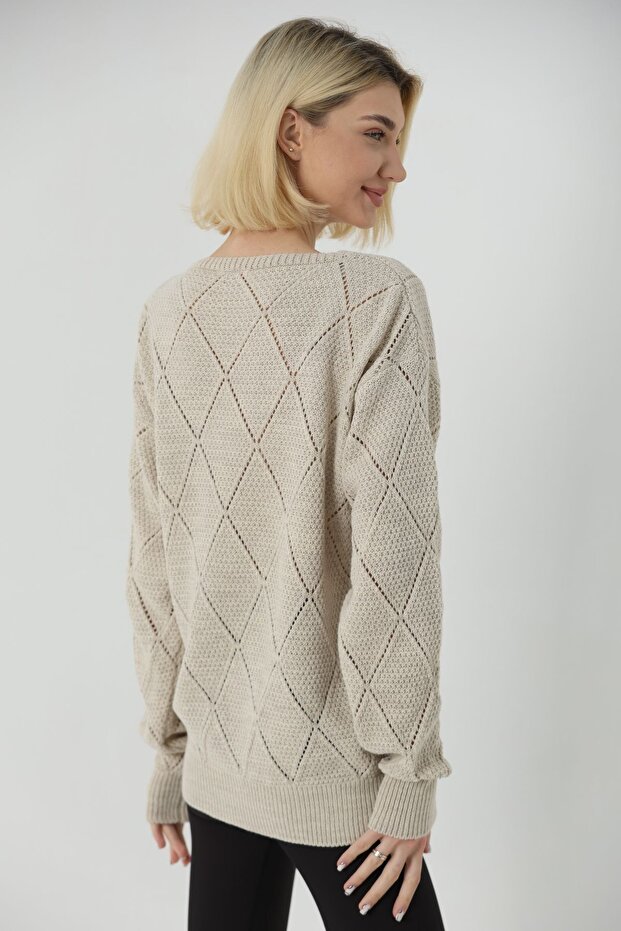 OVERSİZE AJURLU KAZAK - 7