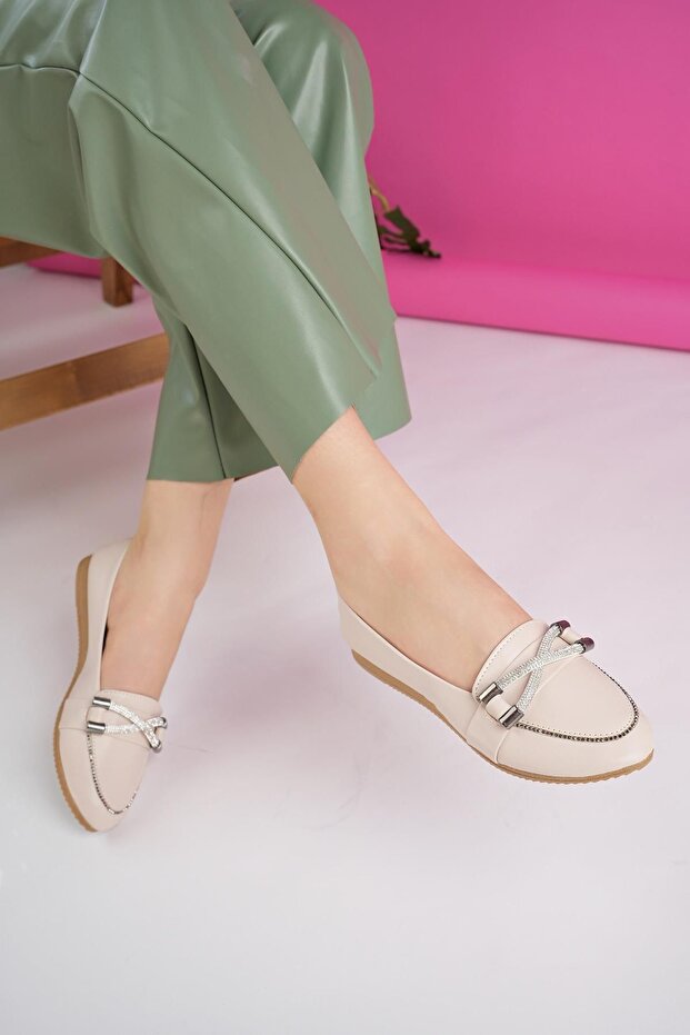 Grawel Daily Stylish Style and Comfortable Stone Women's Ballerinas