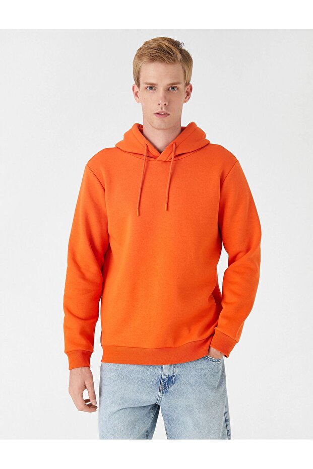 Erkek Basic Kapşonlu Sweat - 3