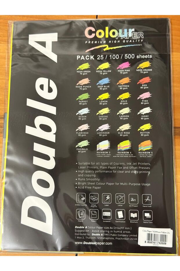 75 gr 1 Paket 25 Adet Renk Fosforlu Sarı - 2