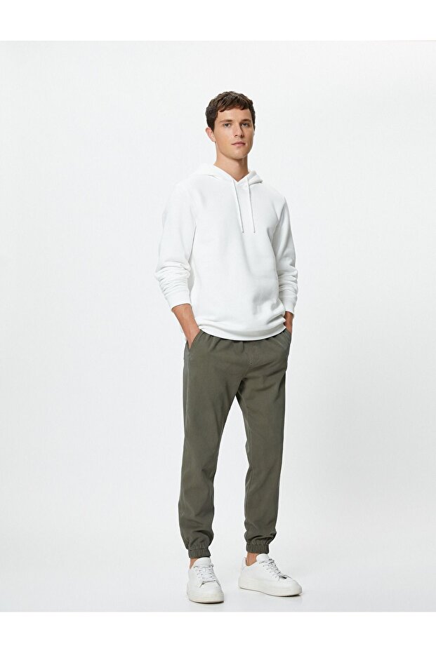 Erkek Basic Kapşonlu Sweat - 2