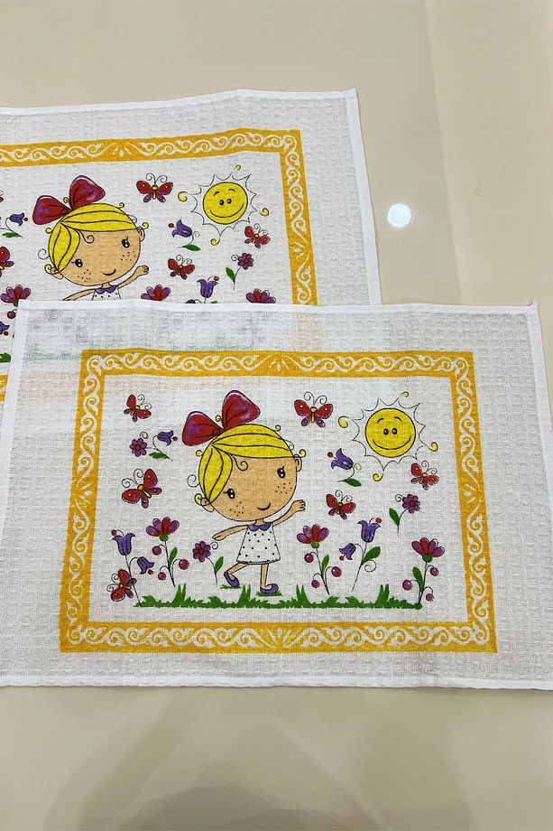 2 Adet 35x45 Yıkanabilir Ilkokul Ve Okul Öncesi Beslenme Örtüsü/bezi_1037-a - 1