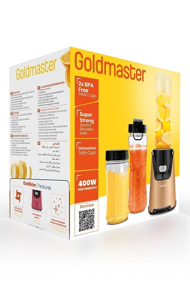 Lifemix Buz Kırabilir Inox Gold 2 Adet Bpa Free Tritan Şişeli Kişisel Personal Smoothie Blender - 9