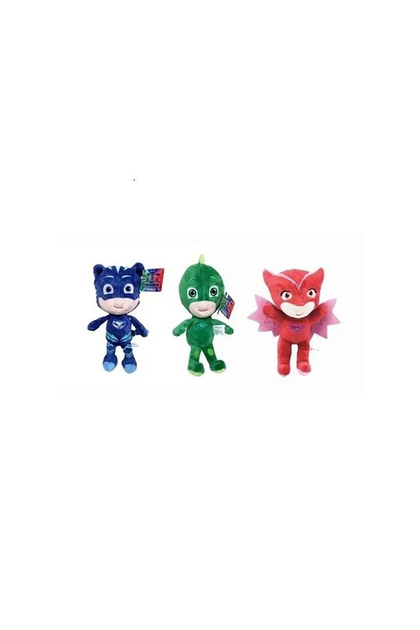 Pj Masks Pijamaskeliler Sevimli Peluş Oyuncak 3 Lü Set 15 cm Gekko Owlette - 1