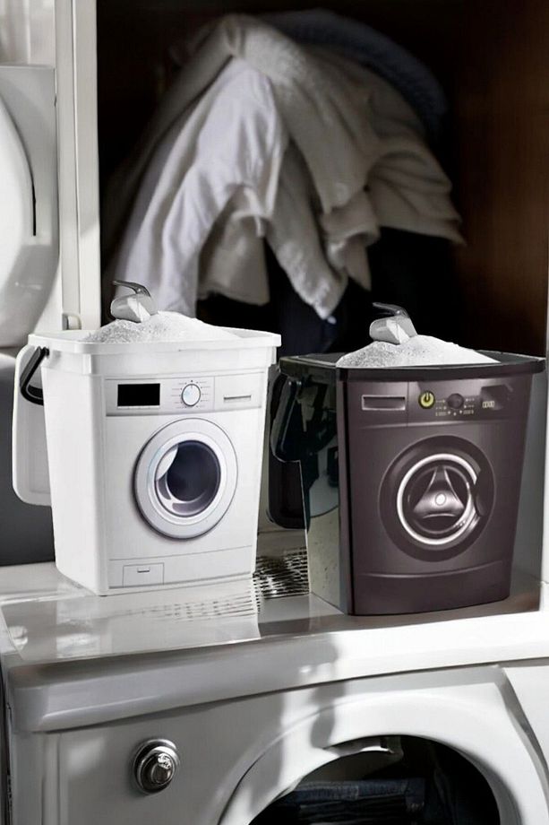 12 Litre Dekoratif Deterjanlık Deterjan Kutusu Deterjan Kabı - 6 6l Makine Şekilli - 5