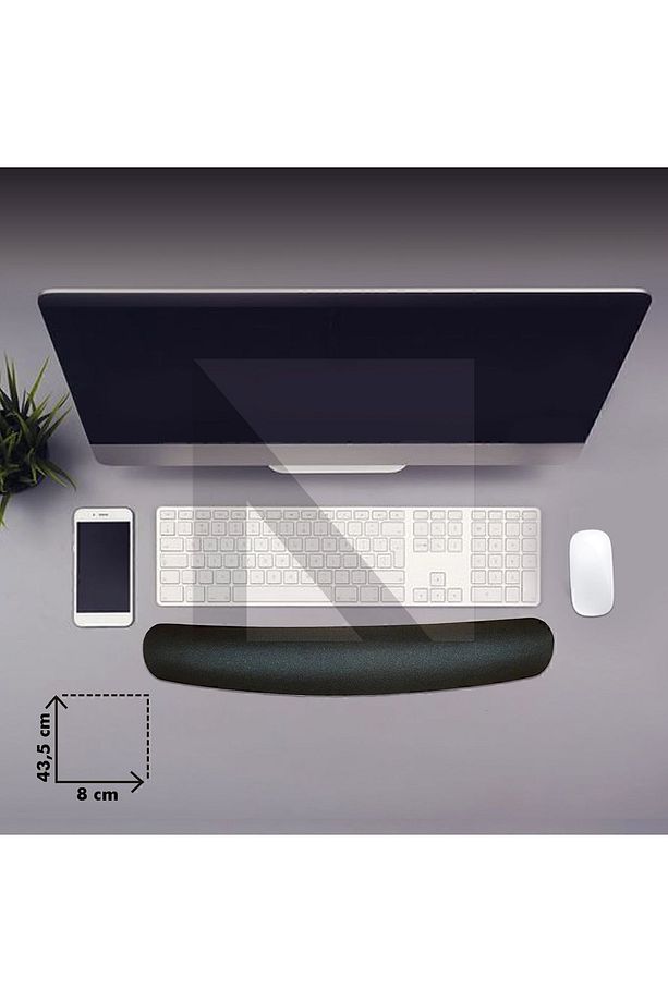 MP03 - Memory Klavye Bilek Destek Pedi | Yumuşak, Ergonomik, Klavye Önü El Bileği Dinlendirme Pedi - 2